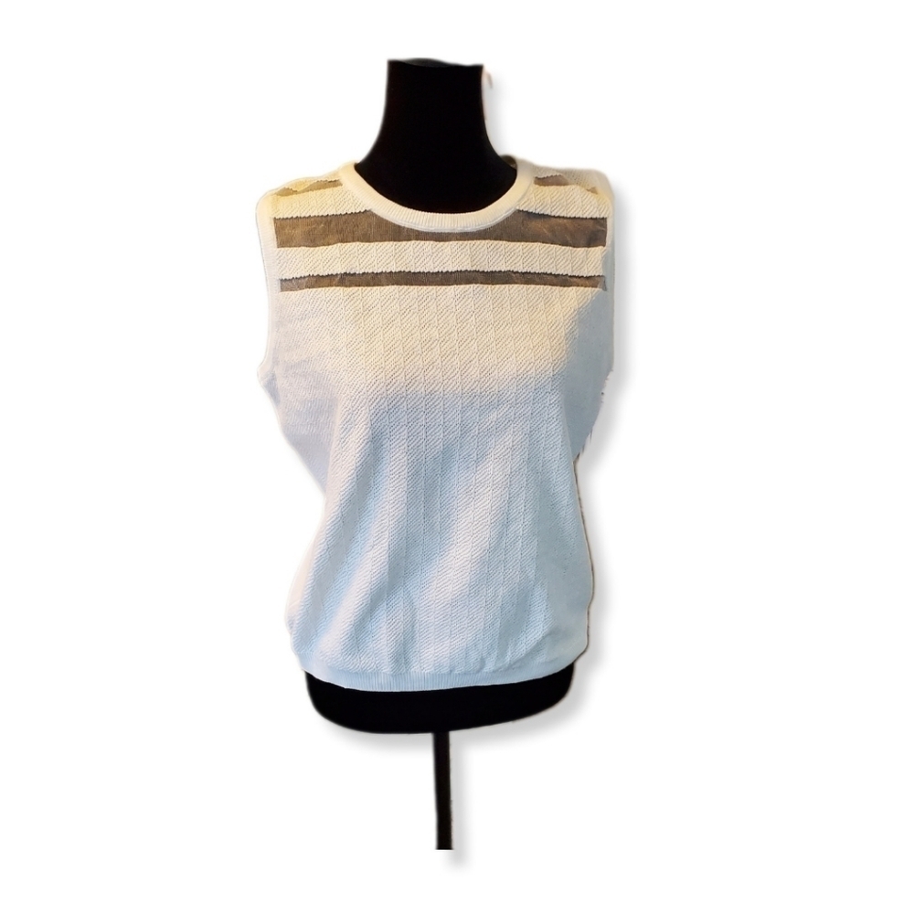 NWOT Adrianna Papell Ivory Sleeveless Top